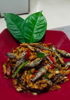 Tempe&ikan bilis pedas manis