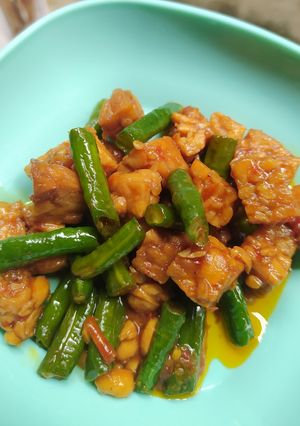 Tumis Tempe Kacang Panjang